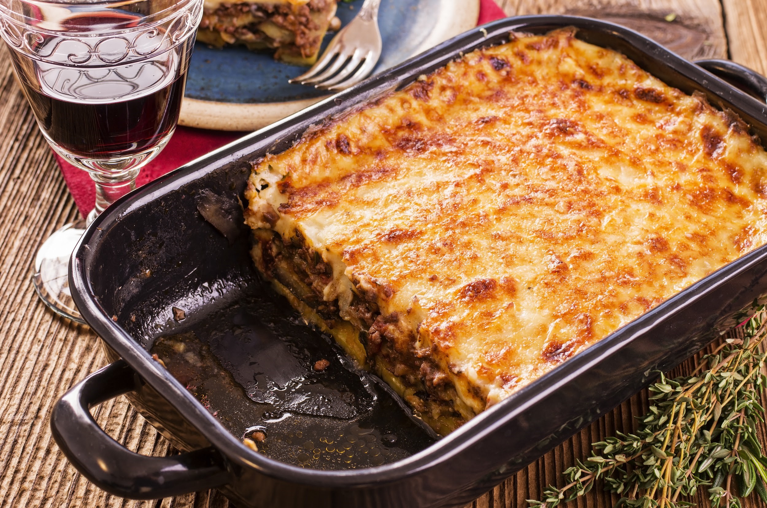 Moussaka with Eggplants and Béchamel